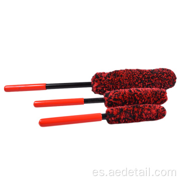 Cepillo de limpieza de fibra negra roja de cepillo automático.